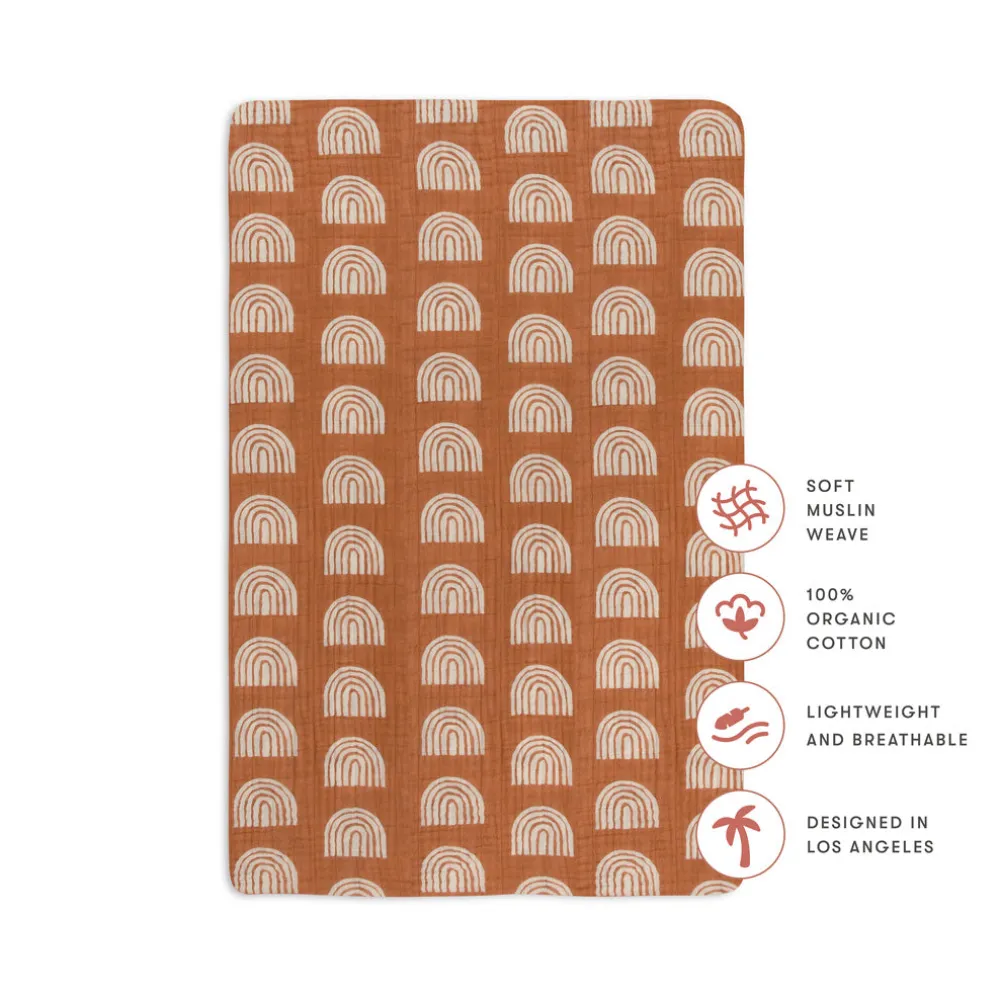 Mini Crib Sheet In GOTS Certified Organic Muslin Cotton