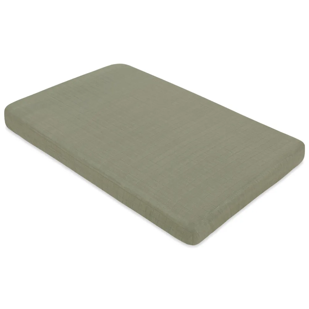 Mini Crib Sheet In GOTS Certified Organic Muslin Cotton