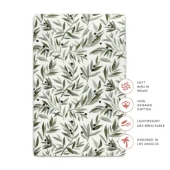 Mini Crib Sheet In GOTS Certified Organic Muslin Cotton