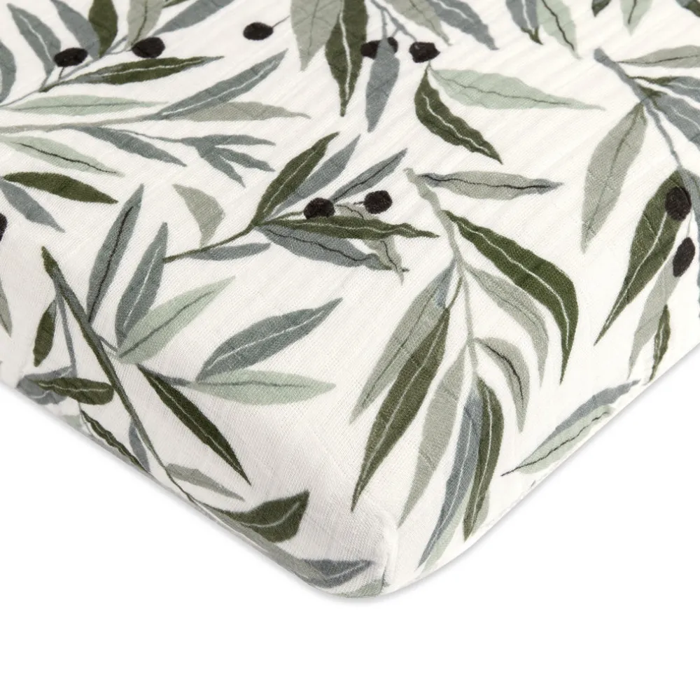 Mini Crib Sheet In GOTS Certified Organic Muslin Cotton