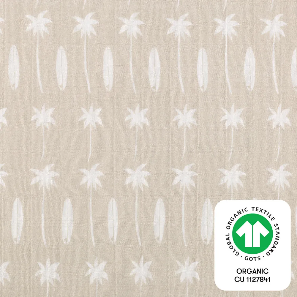 Mini Crib Sheet In GOTS Certified Organic Muslin Cotton