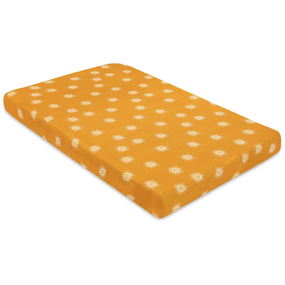 Mini Crib Sheet In GOTS Certified Organic Muslin Cotton