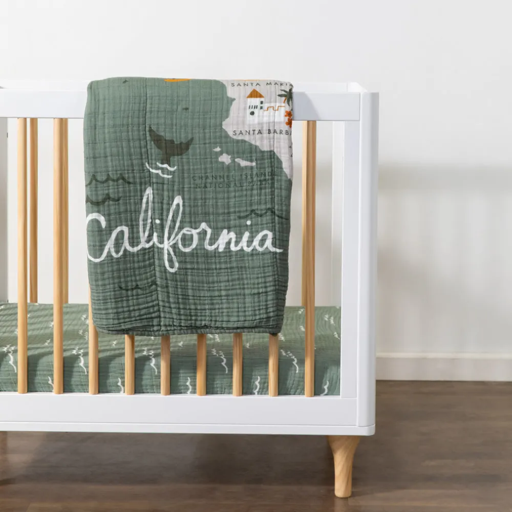 Mini Crib Sheet In GOTS Certified Organic Muslin Cotton