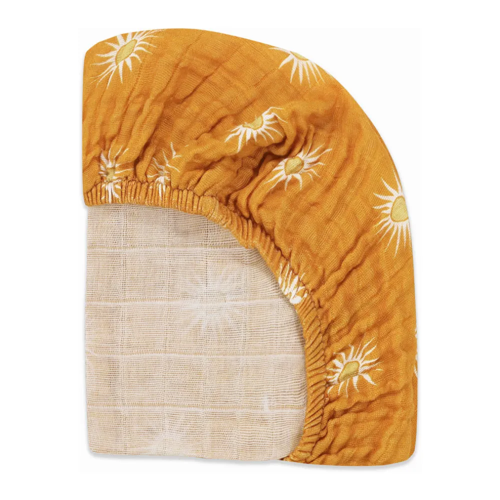 Mini Crib Sheet In GOTS Certified Organic Muslin Cotton
