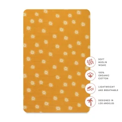 Mini Crib Sheet In GOTS Certified Organic Muslin Cotton