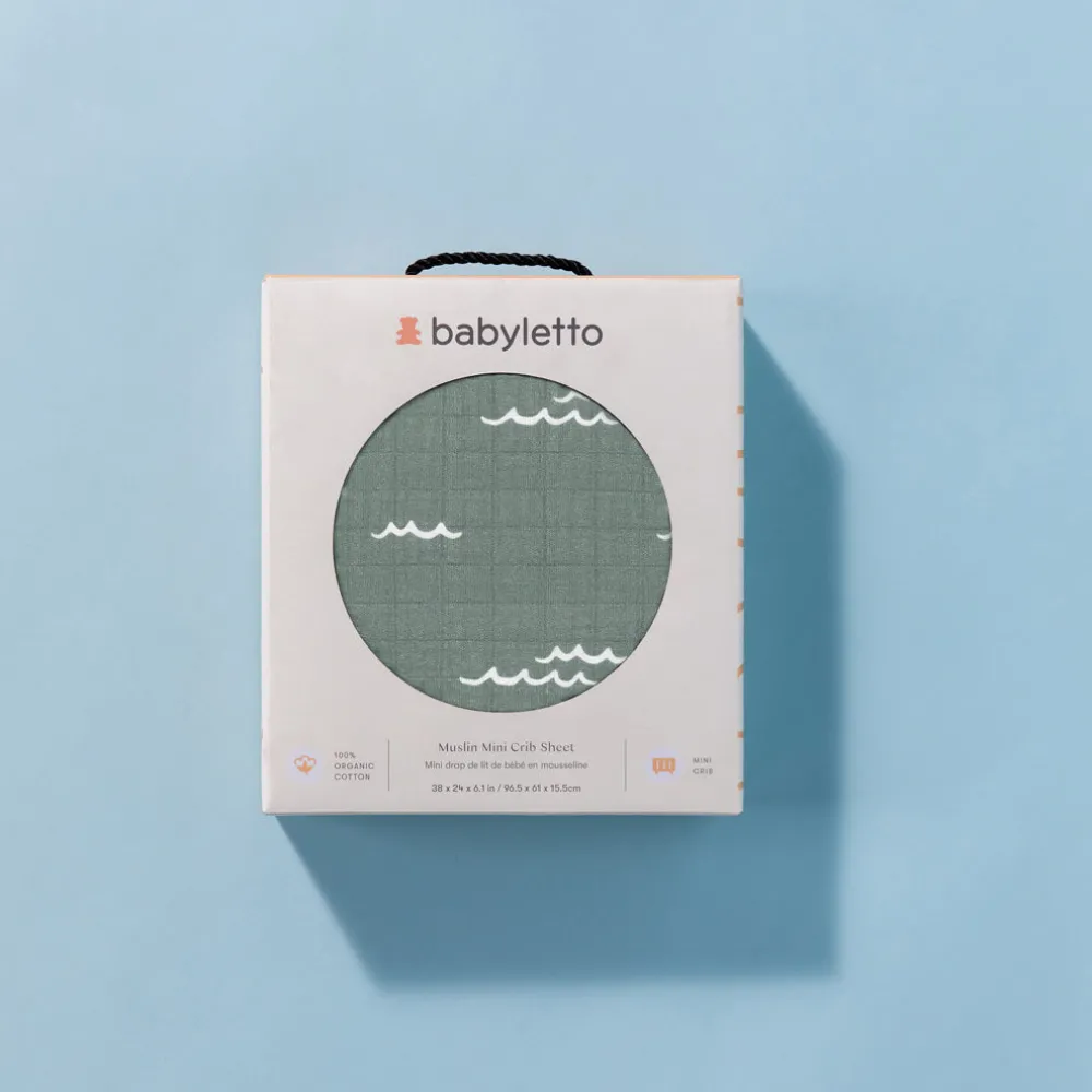 Mini Crib Sheet In GOTS Certified Organic Muslin Cotton