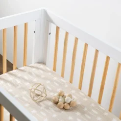 Mini Crib Sheet In GOTS Certified Organic Muslin Cotton