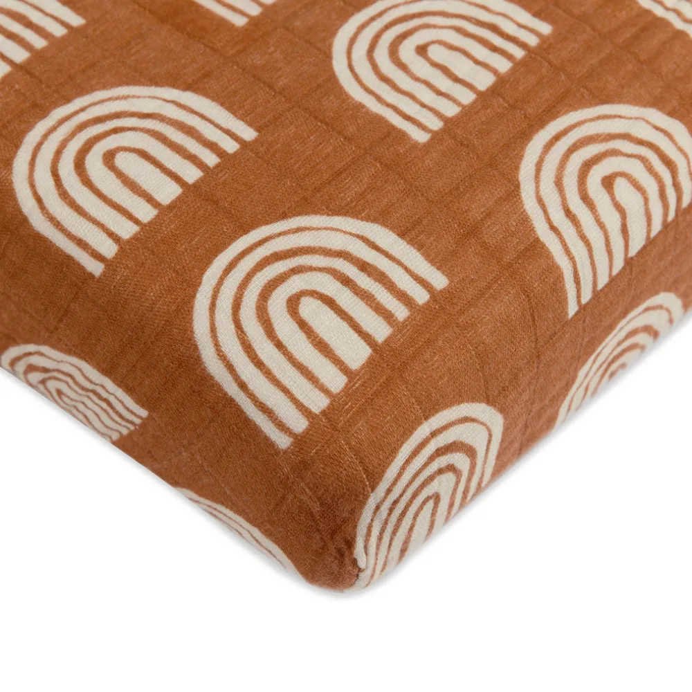 Mini Crib Sheet In GOTS Certified Organic Muslin Cotton