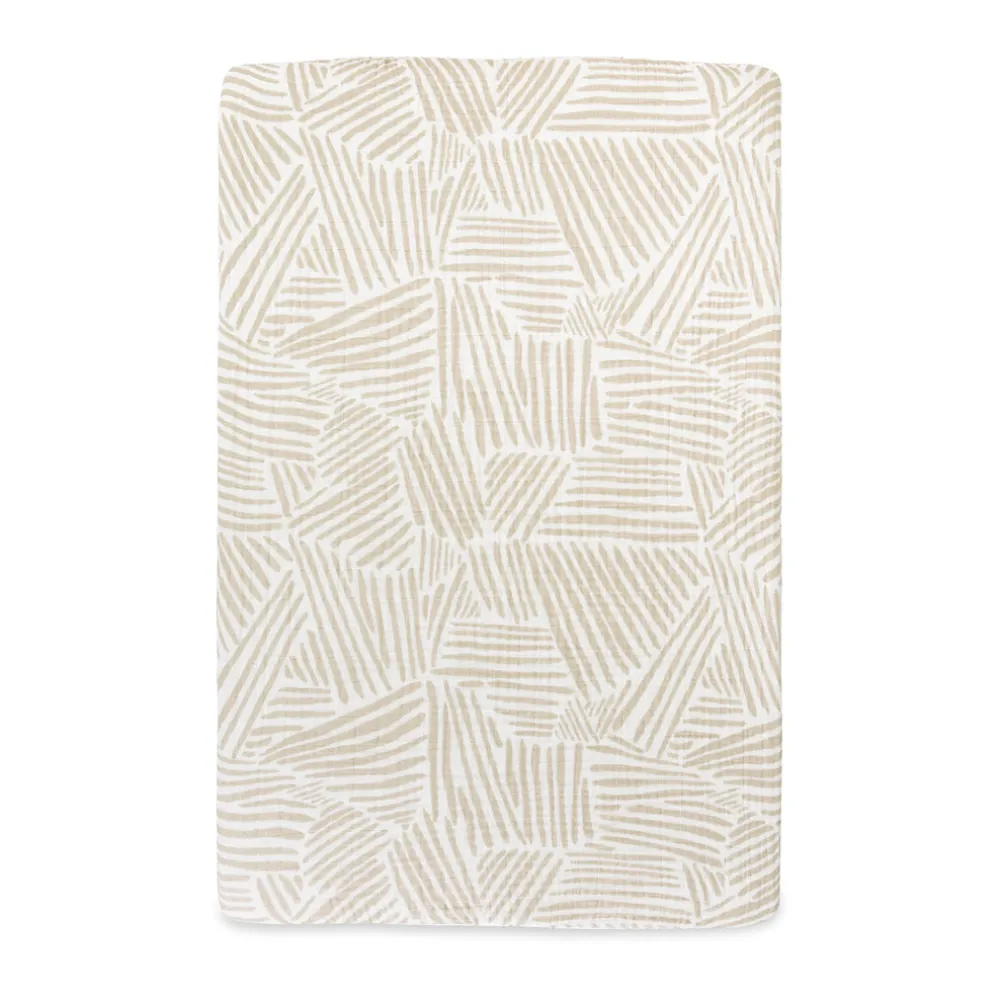 Mini Crib Sheet In GOTS Certified Organic Muslin Cotton