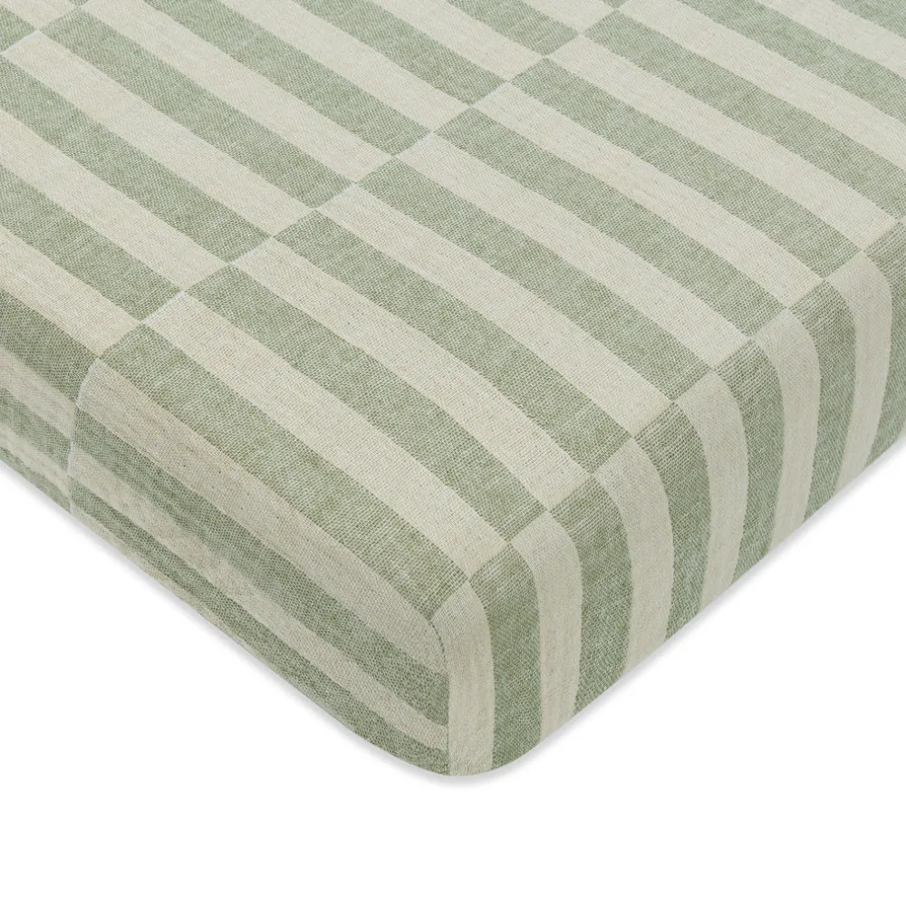 Mini Crib Sheet In GOTS Certified Organic Muslin Cotton