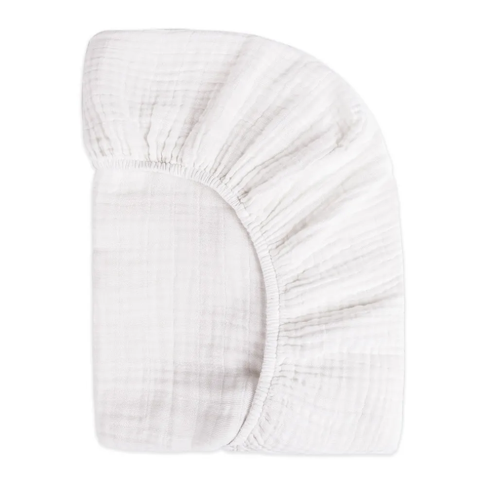 Mini Crib Sheet In GOTS Certified Organic Muslin Cotton