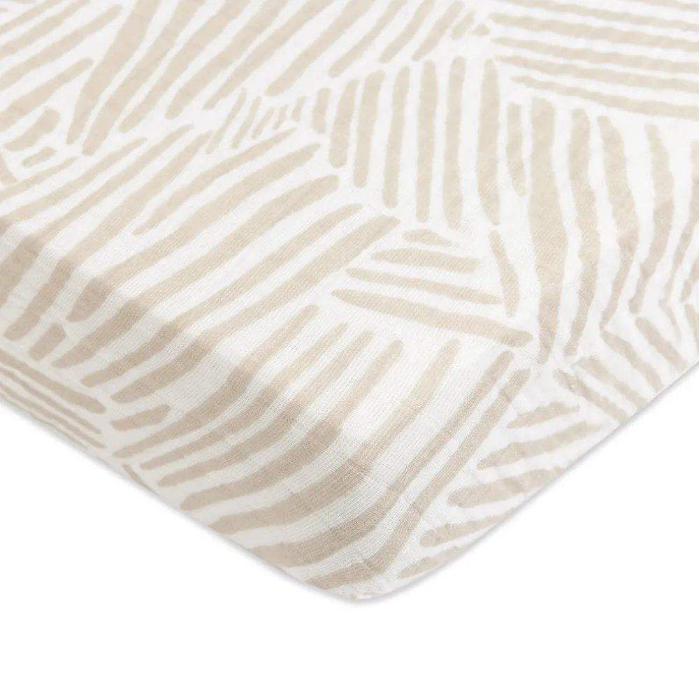 Mini Crib Sheet In GOTS Certified Organic Muslin Cotton