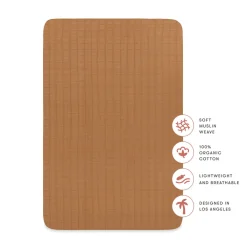 Mini Crib Sheet In GOTS Certified Organic Muslin Cotton