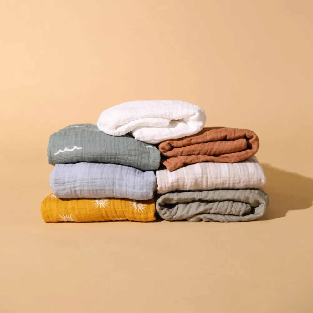 Mini Crib Sheet In GOTS Certified Organic Muslin Cotton