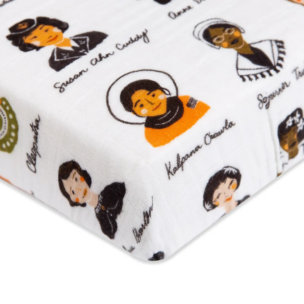 Mini Crib Sheet In GOTS Certified Organic Muslin Cotton