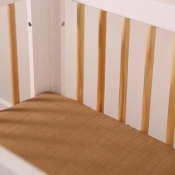 Mini Crib Sheet In GOTS Certified Organic Muslin Cotton
