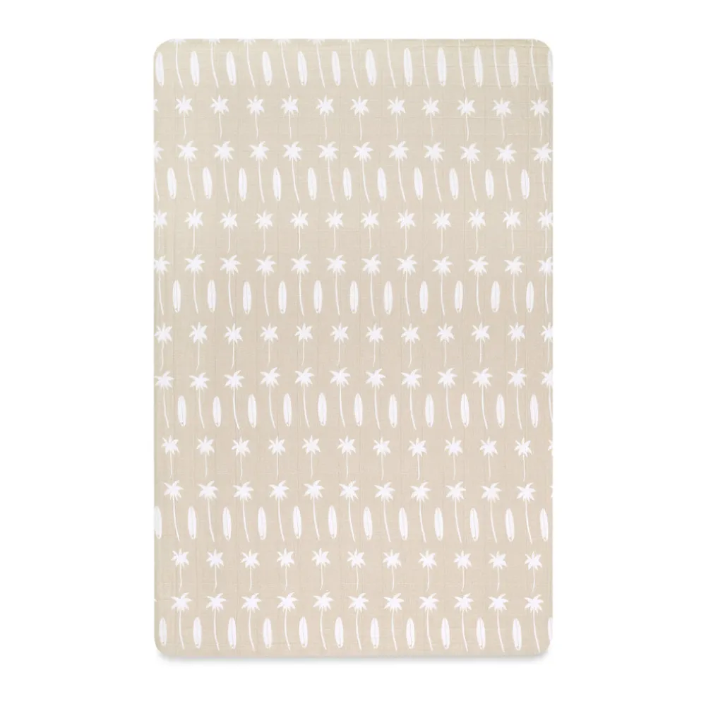 Mini Crib Sheet In GOTS Certified Organic Muslin Cotton