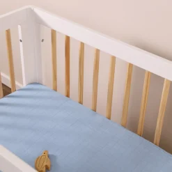 Mini Crib Sheet In GOTS Certified Organic Muslin Cotton