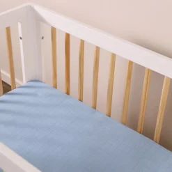 Mini Crib Sheet In GOTS Certified Organic Muslin Cotton