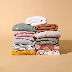 Mini Crib Sheet In GOTS Certified Organic Muslin Cotton