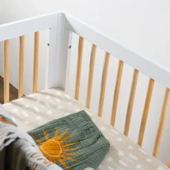 Mini Crib Sheet In GOTS Certified Organic Muslin Cotton