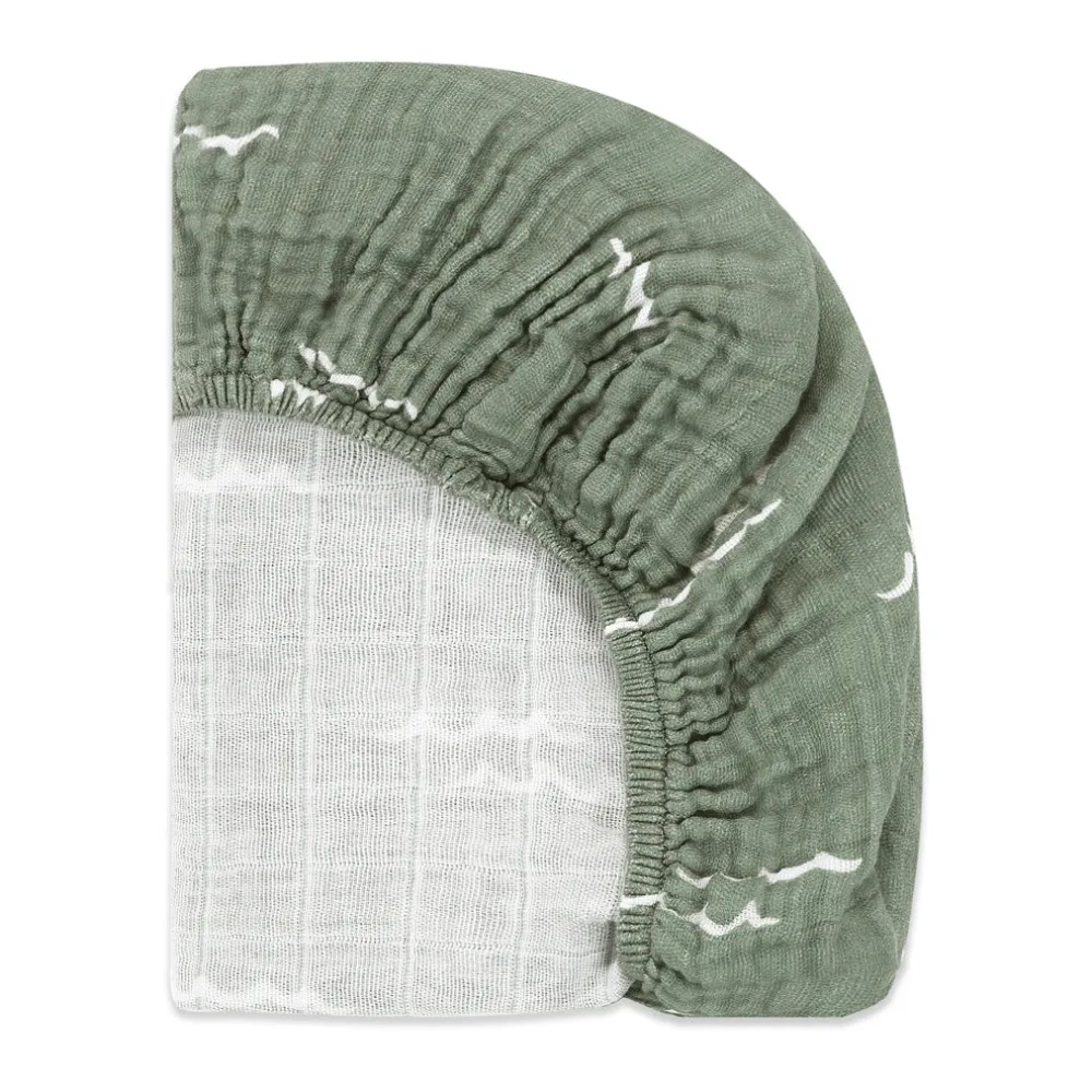Mini Crib Sheet In GOTS Certified Organic Muslin Cotton