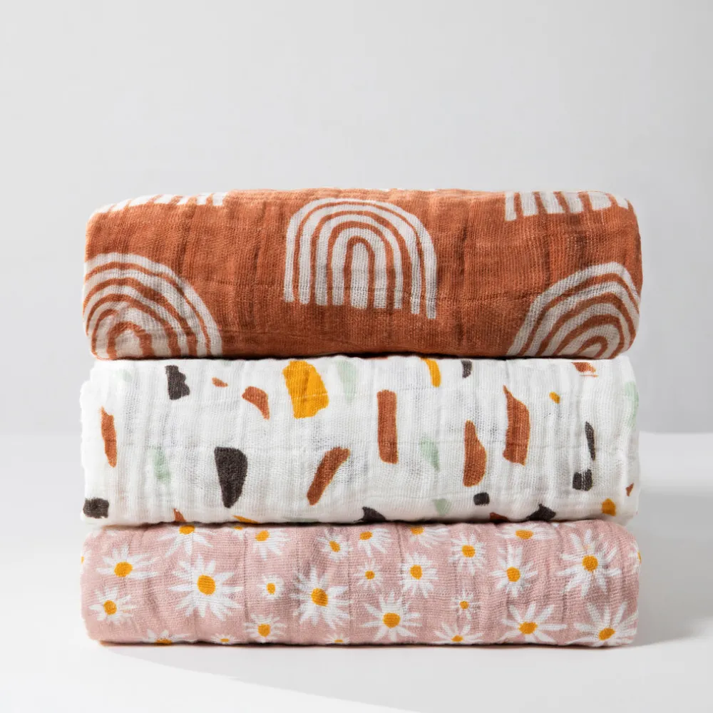 Mini Crib Sheet In GOTS Certified Organic Muslin Cotton
