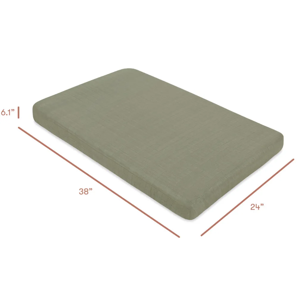 Mini Crib Sheet In GOTS Certified Organic Muslin Cotton