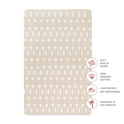 Mini Crib Sheet In GOTS Certified Organic Muslin Cotton