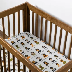 Mini Crib Sheet In GOTS Certified Organic Muslin Cotton