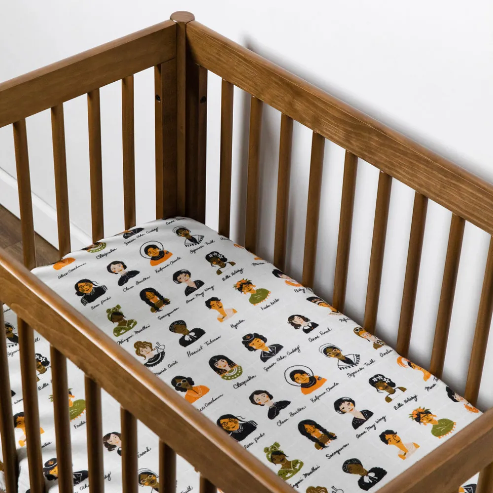 Mini Crib Sheet In GOTS Certified Organic Muslin Cotton