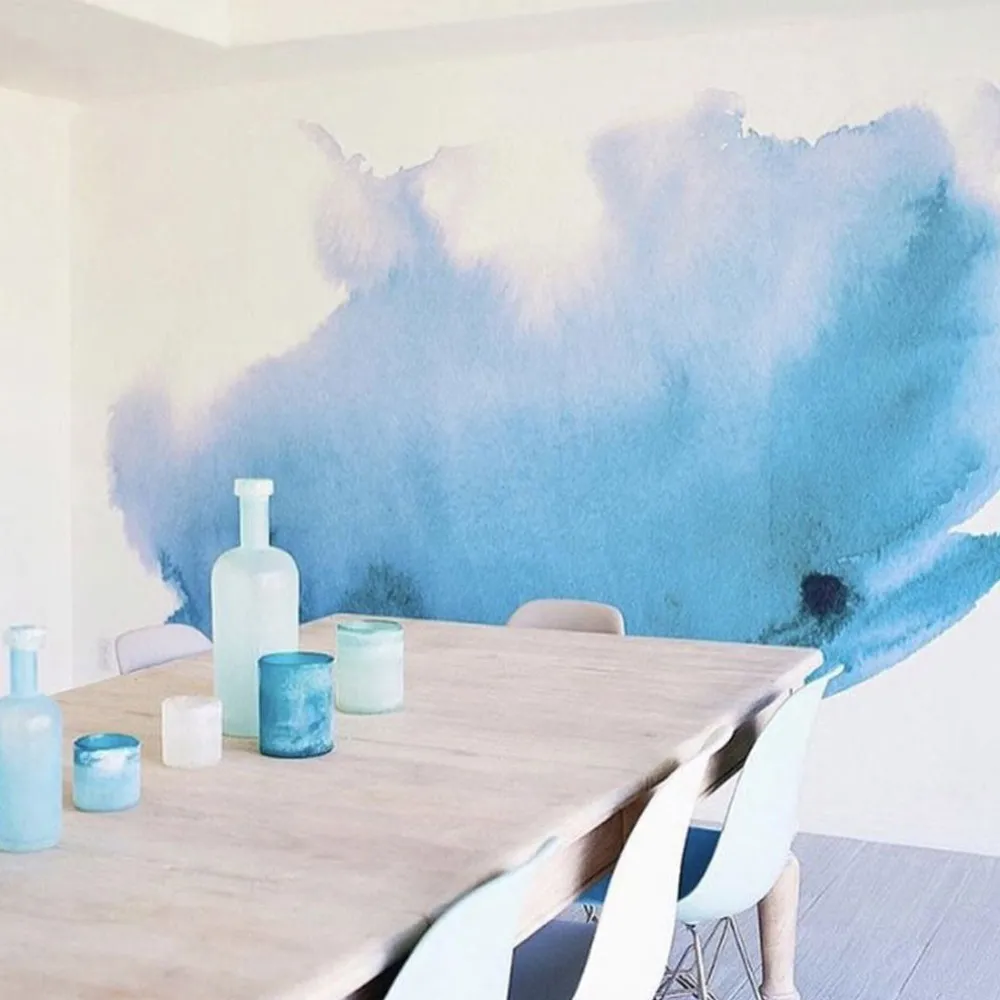 Minimalistic Watercolor Mural