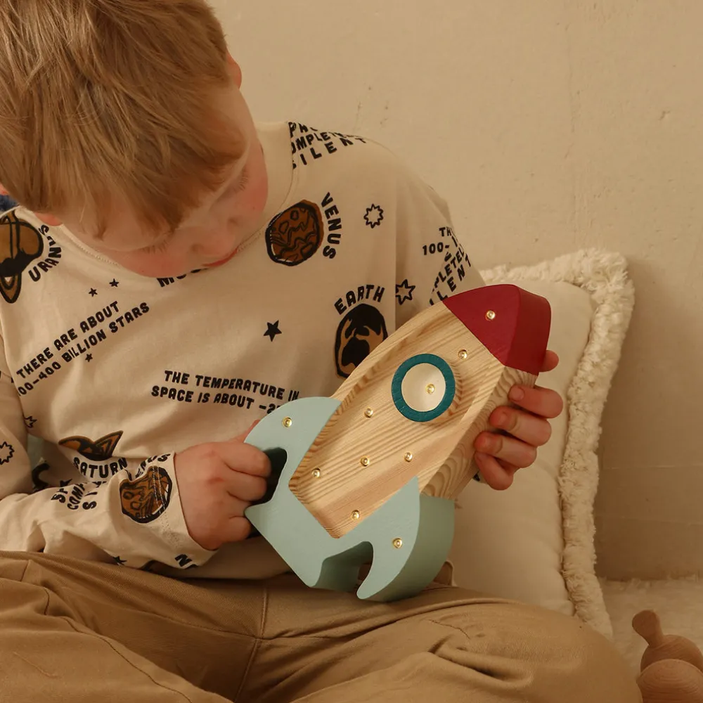 Mini Rocket Ship Lamp