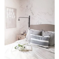 Modern Grey & White Marble Wallpaper