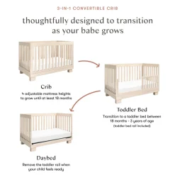 Modo 3-in-1 Convertible Crib with Toddler Bed Conversion Kit