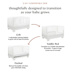 Modo 3-in-1 Convertible Crib with Toddler Bed Conversion Kit
