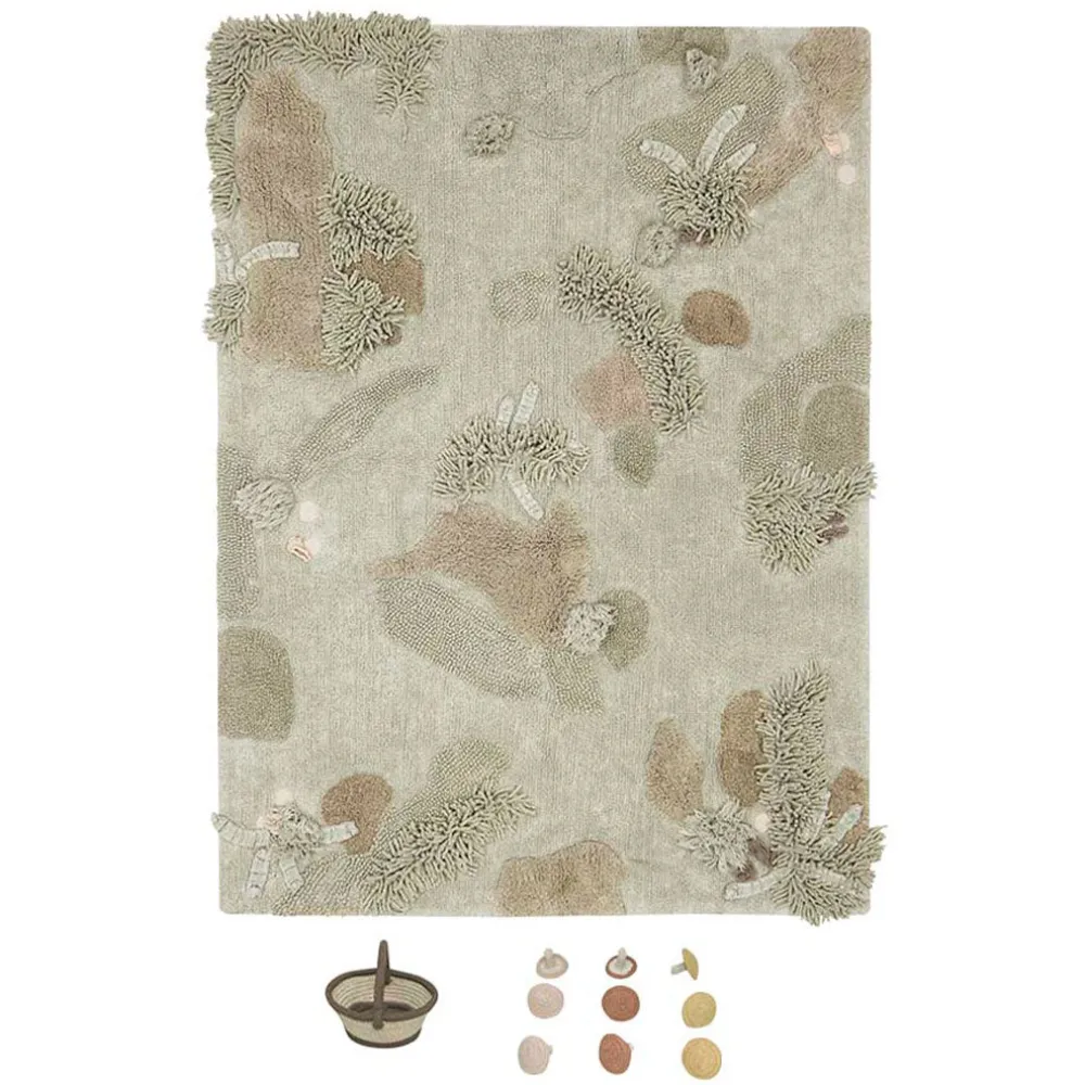 Mushroom Forest Washable Play Rug
