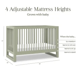 Nantucket 3-in-1 Convertible Crib With Toddler Bed Conversion Kit