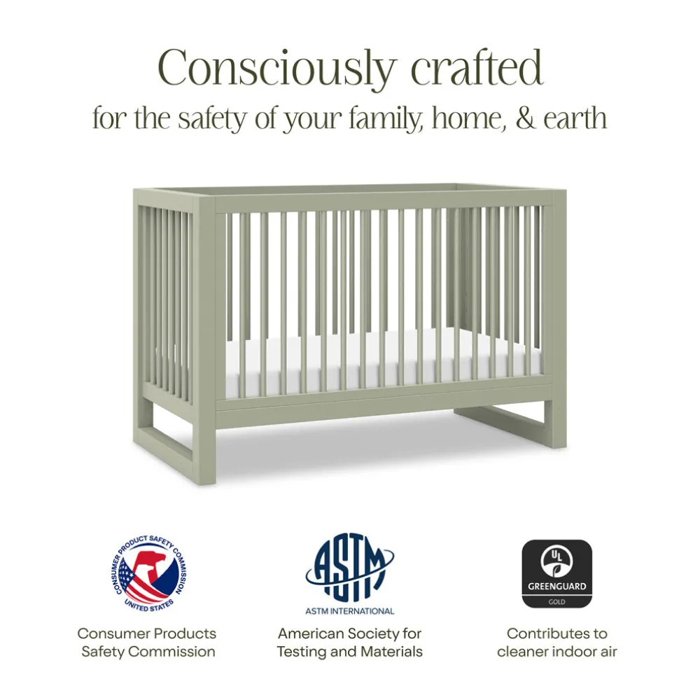 Nantucket 3-in-1 Convertible Crib With Toddler Bed Conversion Kit