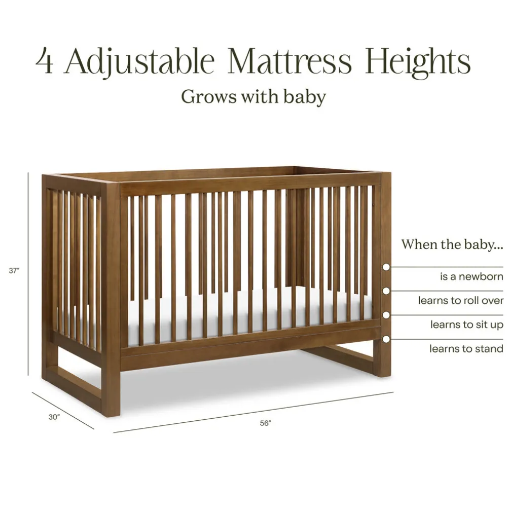 Nantucket 3-in-1 Convertible Crib With Toddler Bed Conversion Kit