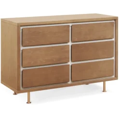 Novella 6 Drawer Dresser in Stained Ash and Ivory