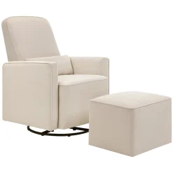 Olive Glider With Ottoman