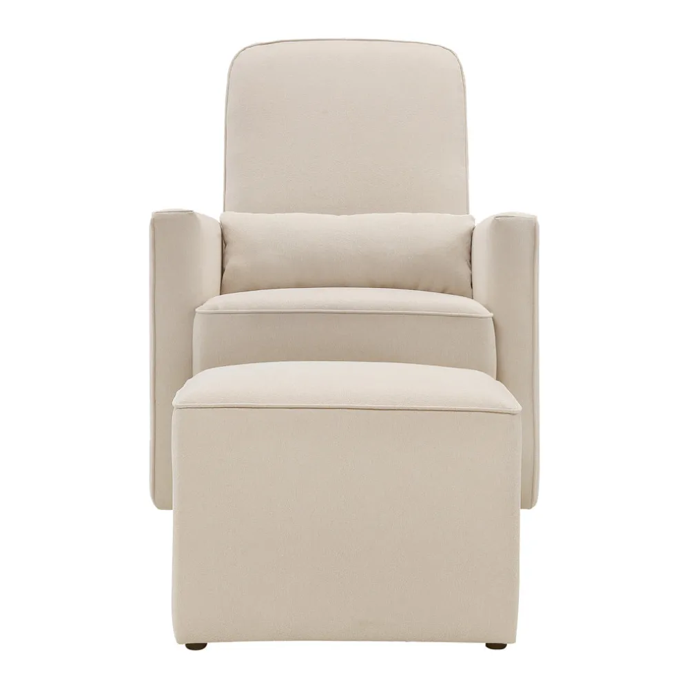 Olive Glider With Ottoman