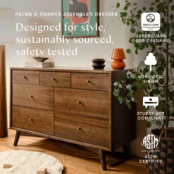 Palma 7-Drawer Assembled Double Dresser