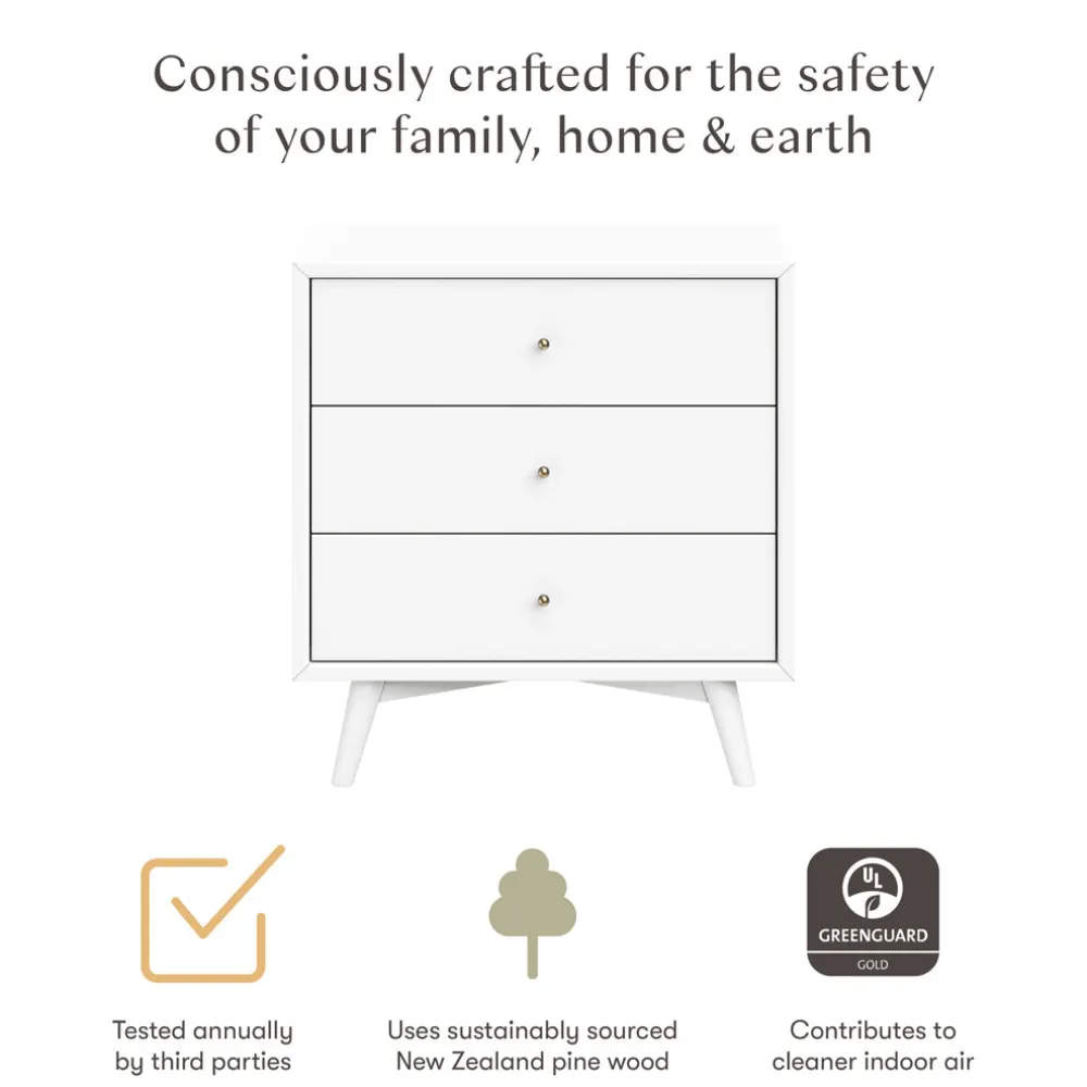 Palma 3-Drawer Compact Assembled Dresser (34")