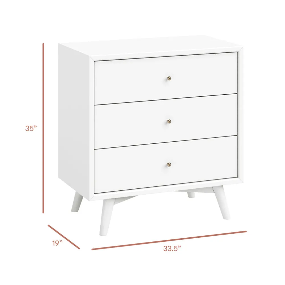 Palma 3-Drawer Compact Assembled Dresser (34")