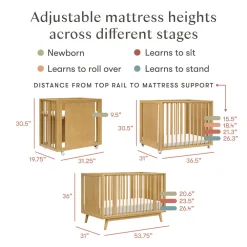 Palma 8-in-1 Convertible All-Stages Crib with Bassinet & Toddler Bed Kits