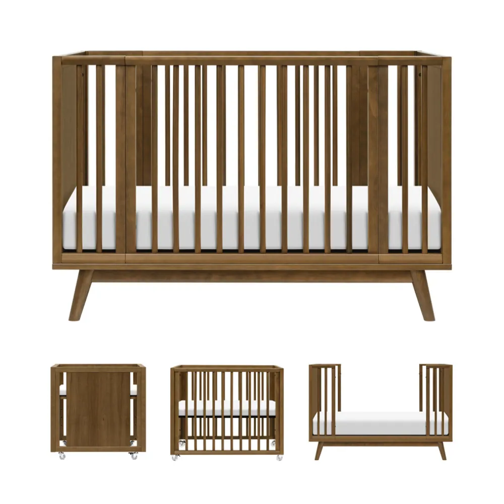 Palma 8-in-1 Convertible All-Stages Crib with Bassinet & Toddler Bed Kits