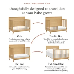 Palma 4-in-1 Convertible Crib + Toddler Bed Conversion Kit