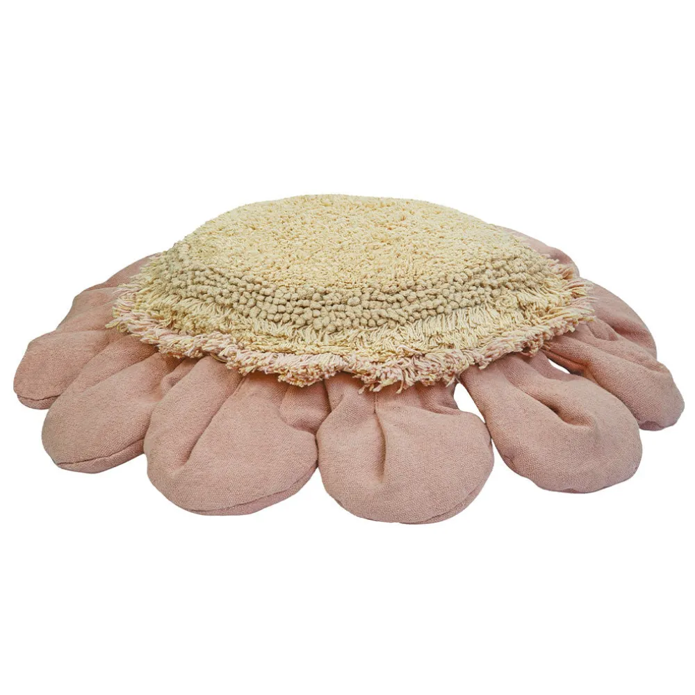 Pink Daisy Floor Cushion